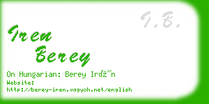 iren berey business card